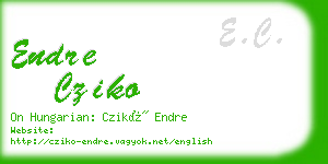 endre cziko business card